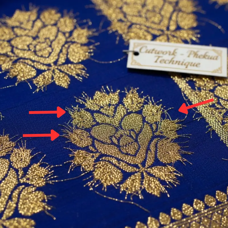 saree made with cutwork